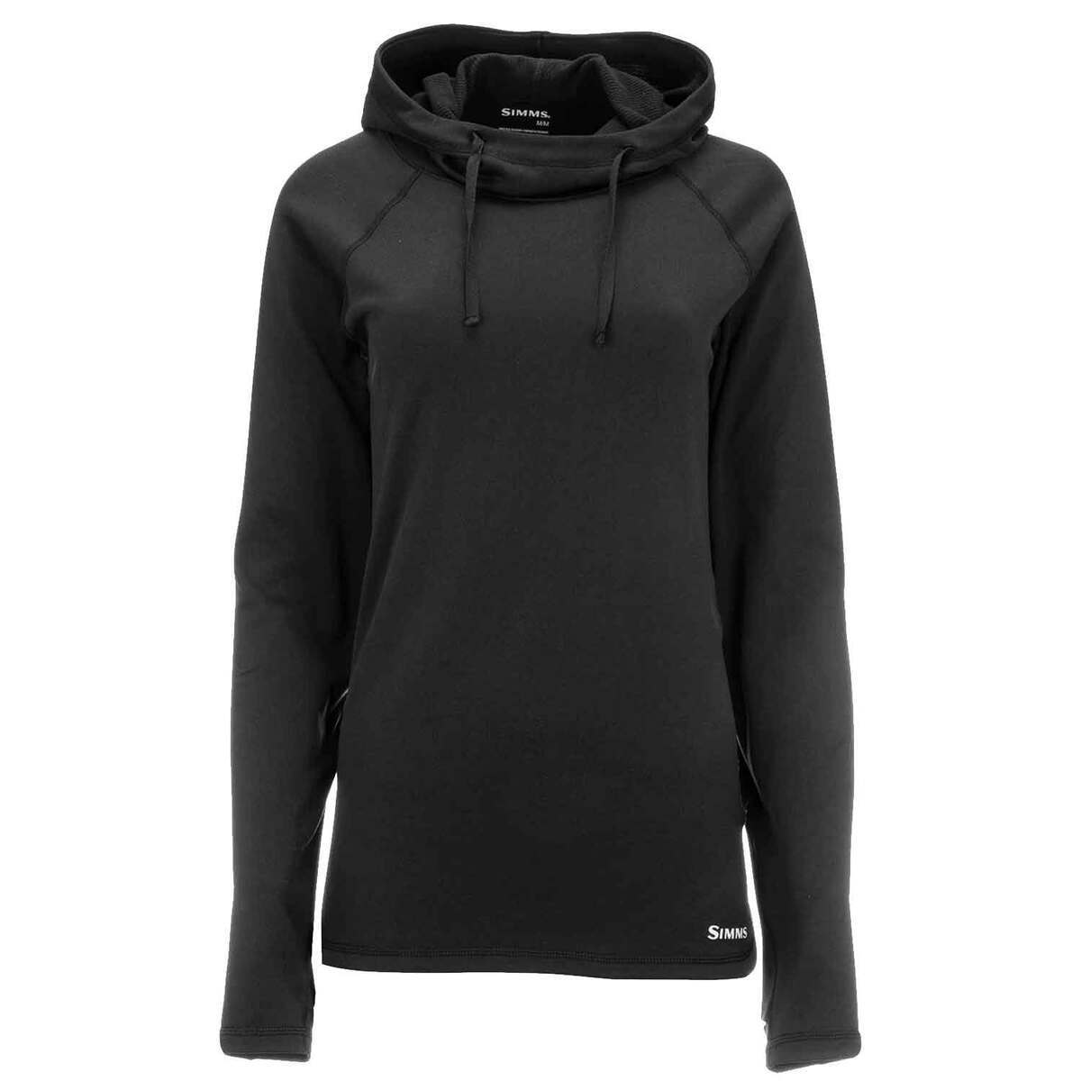 Simms Women's Heavyweight Base Layer Hoodie - Black - L - Black L ...