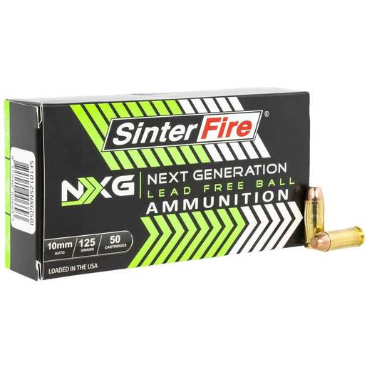 SinterFire Next Generation 10mm Auto 125gr Lead Free Ball Handgun Ammo Ammo - 50 Rounds 50 Rounds Ammo