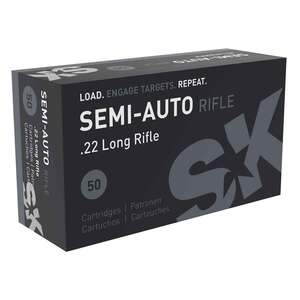 SK Semi-Auto 22 Long Rifle 40gr LRN Rimfire Ammo - 50 Rounds