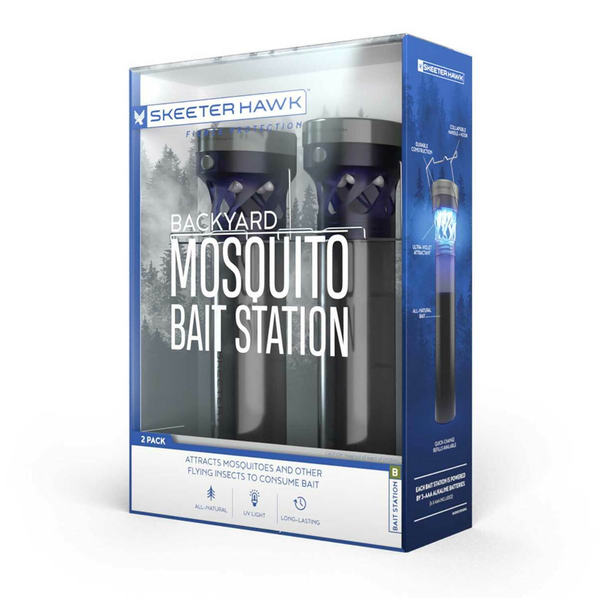 Skeeter Hawk Backyard Mosquito UV Bait Station - 2 Pack - Black Skeeter Hawk Backyard Mosquito UV Bait Station - 2 Pack - Black