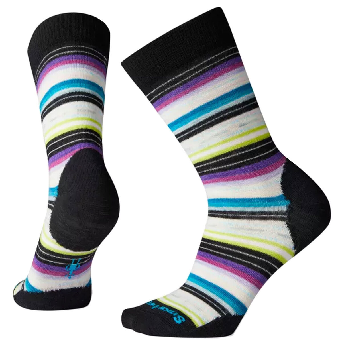 Smartwool Women's Margarita Crew Socks - Black/Meadow Mauve Heather - M - Black/Meadow Mauve Heather M Smartwool Women's Margarita Crew Socks - Black/Meadow Mauve Heather - M - Black/Meadow Mauve Heather M
