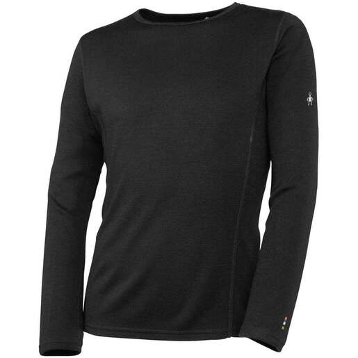 Smartwool Youth Merino 250 Crew Long Sleeve Base Layer Shirt – Black M
