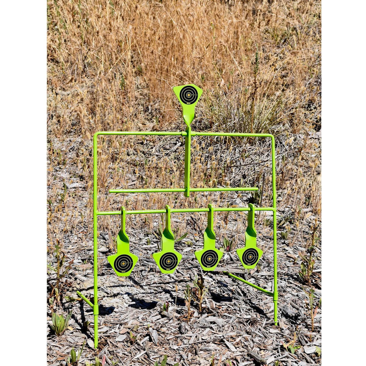 SME Hands Free Rimfire Reset Steel Target - Green, Black, Orange SME Hands Free Rimfire Reset Steel Target - Green, Black, Orange