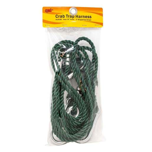SMI 4-Arm Crab Trap Harness with Steel Snaps - Green - Smi