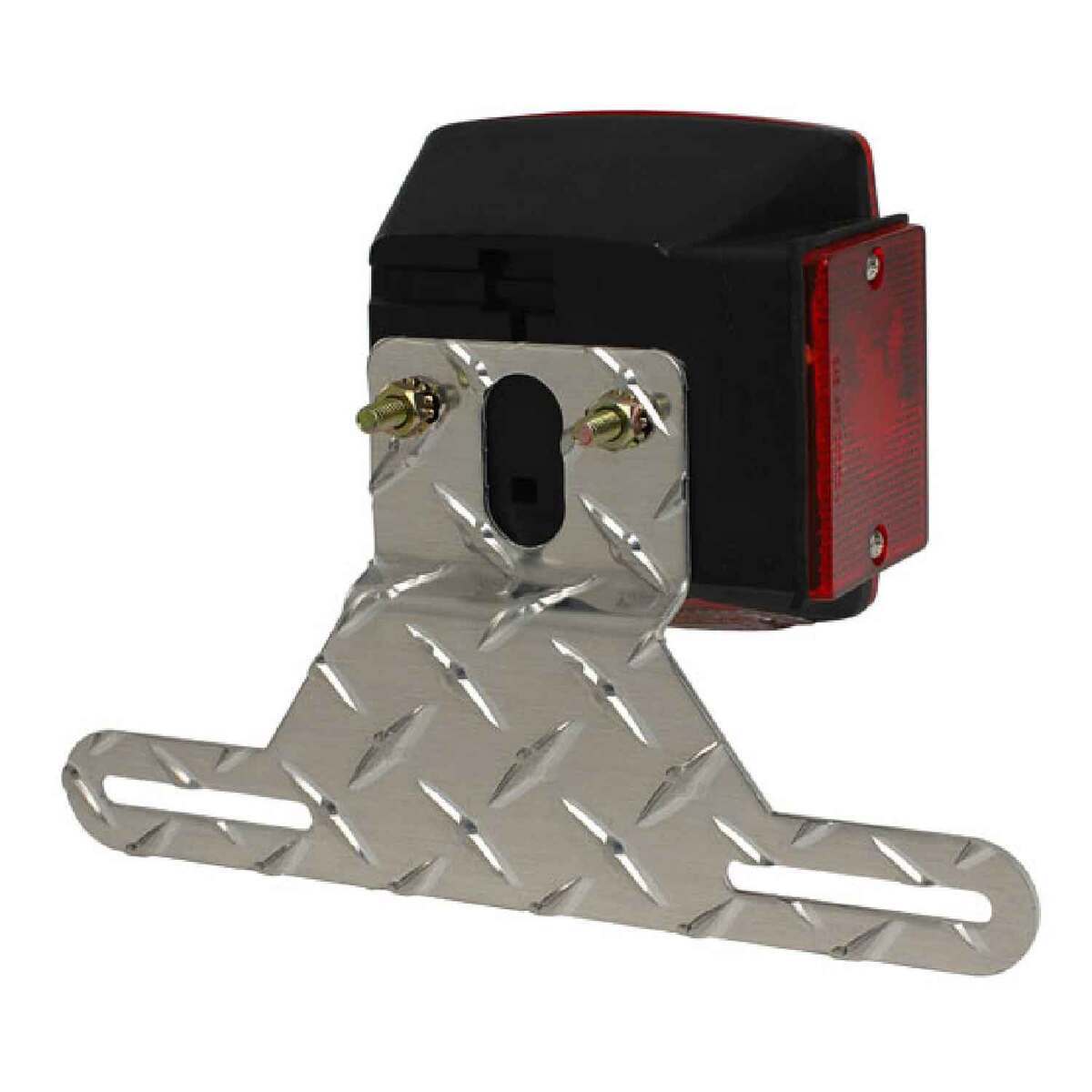 C.E. Smith Boat Trailer License Plate Bracket - 9-1/4in - Silver/Black/Red C.E. Smith Boat Trailer License Plate Bracket - 9-1/4in - Silver/Black/Red