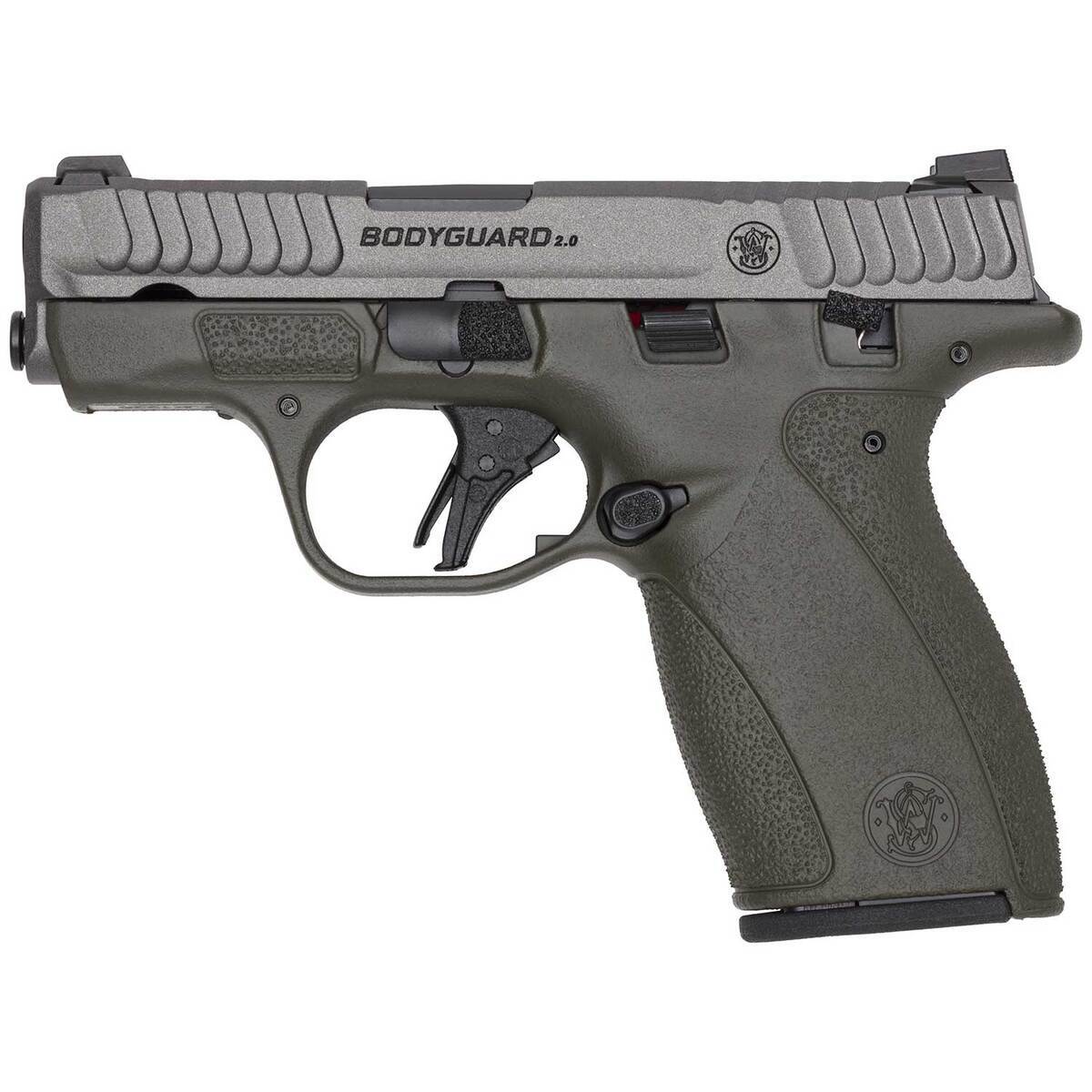 Smith & Wesson Bodyguard 2.0 TS 380 Auto (ACP) 2.75in Gray/OD Green Cerakote Pistol - 12+1 Rounds - OD Green Smith & Wesson Bodyguard 2.0 TS 380 Auto (ACP) 2.75in Gray/OD Green Cerakote Pistol - 12+1 Rounds - OD Green