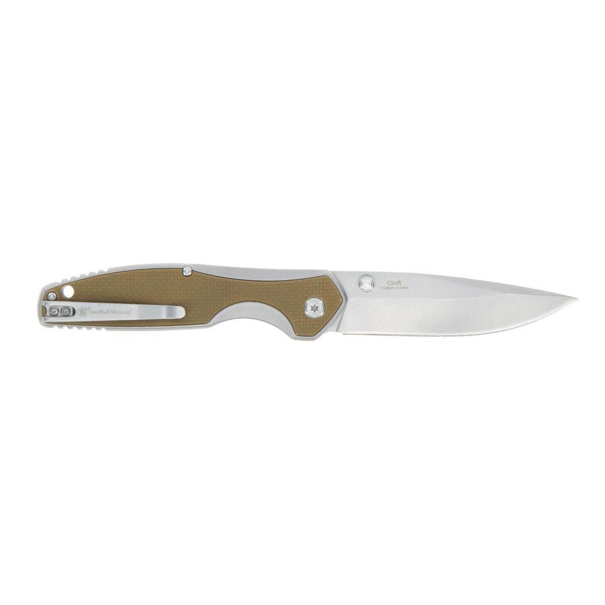 Smith & Wesson Cleft 3.25 inch Folding Knife - Tan Smith & Wesson Cleft 3.25 inch Folding Knife - Tan