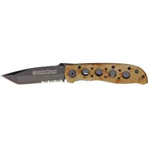 Smith & Wesson Extreme Ops w/Holes Desert Tan Handle Black Blade Combo