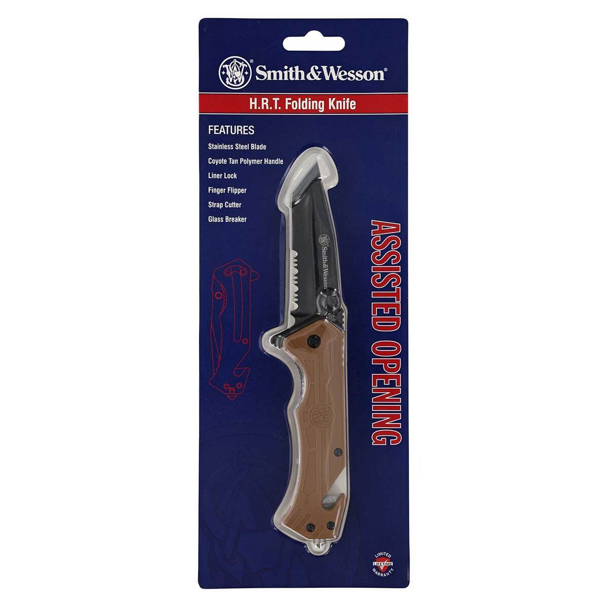 Smith & Wesson H.R.T. 3.25 inch Folding Knife - Coyote Tan Smith & Wesson H.R.T. 3.25 inch Folding Knife - Coyote Tan