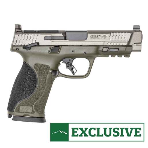 SMITH & Wesson M2.0 10mm Auto 4.6in Stainless Steel Tungsten Gray Cerakote Pistol - 15+1 Rounds - Green Fullsize
