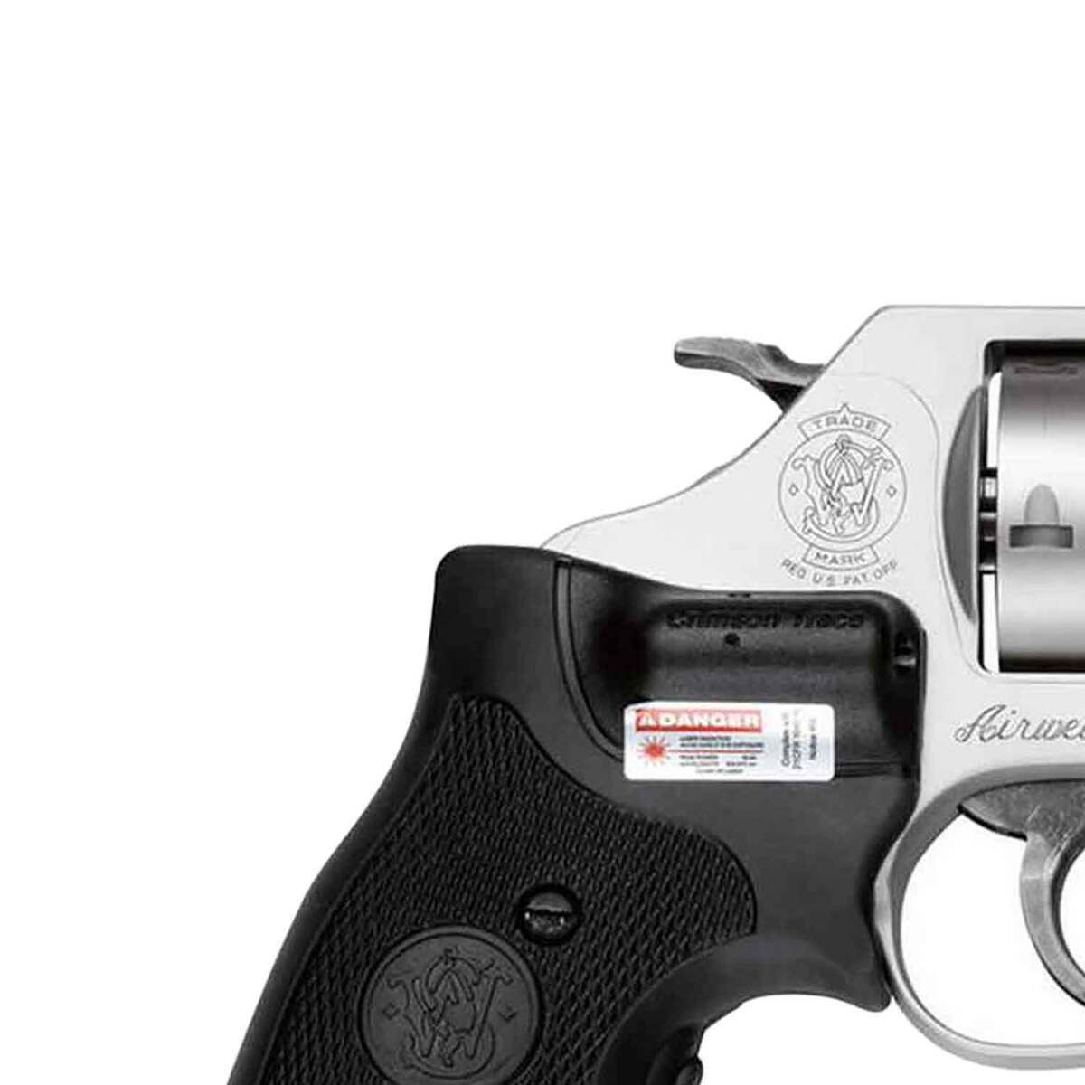 Smith & Wesson Model 637 Airweight w/Crimson Trace Lasergrip 38 Special 1.88in Matte Silver/Black Revolver - 5 Rounds Smith & Wesson Model 637 Airweight w/Crimson Trace Lasergrip 38 Special 1.88in Matte Silver/Black Revolver - 5 Rounds