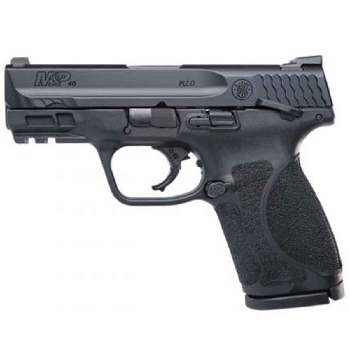 Smith & Wesson M&P 40 M2.0 Compact Manual Thumb Safety 40 S&W 3.6in Stainless Pistol - 13+1 Rounds - Black Smith & Wesson M&P 40 M2.0 Compact Manual Thumb Safety 40 S&W 3.6in Stainless Pistol - 13+1 Rounds - Black