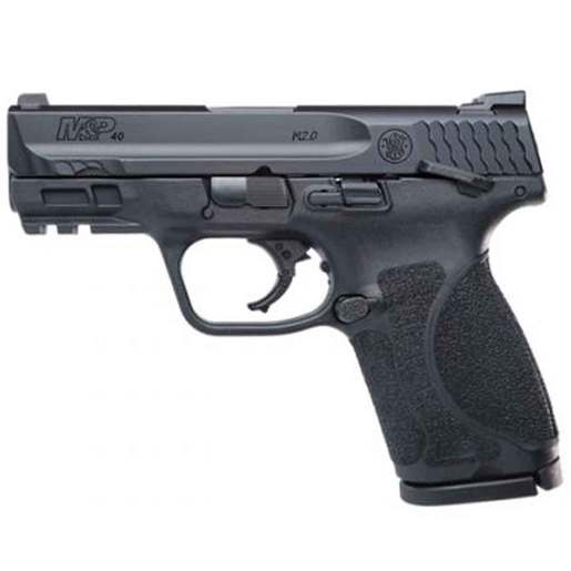 Smith & Wesson M&P 40 M2.0 Compact Manual Thumb Safety 40 S&W 3.6in Stainless Pistol - 13+1 Rounds - Black Compact image