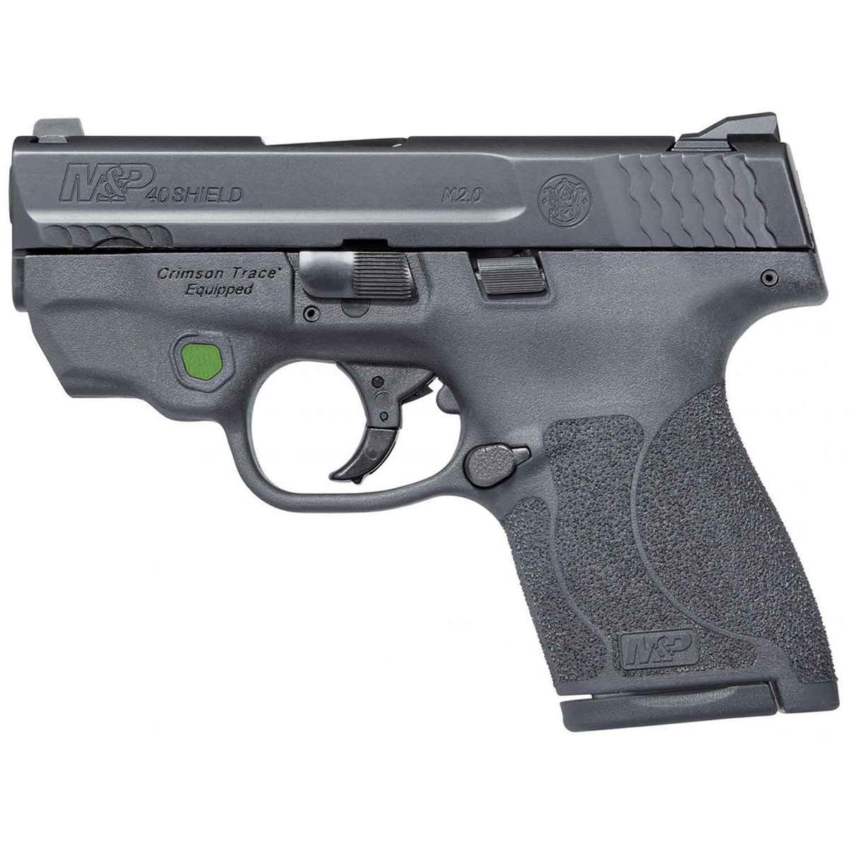 Smith & Wesson Shield M2.0 w/ Crimson Trace Laser 40 S&W 3.1in Black Armornite Stainless Pistol - 7+1 Rounds - Black Smith & Wesson Shield M2.0 w/ Crimson Trace Laser 40 S&W 3.1in Black Armornite Stainless Pistol - 7+1 Rounds - Black