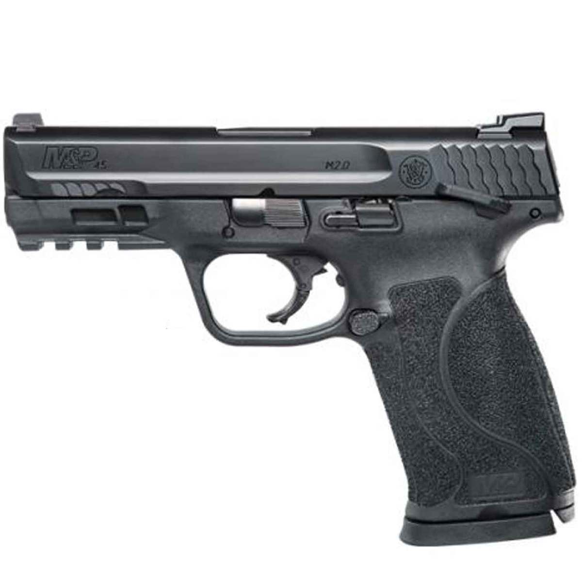 Smith & Wesson M&P 45 M2.0 Compact Thumb Safety 45 Auto (ACP) 4in Stainless Pistol - 10+1 Rounds - Black Smith & Wesson M&P 45 M2.0 Compact Thumb Safety 45 Auto (ACP) 4in Stainless Pistol - 10+1 Rounds - Black