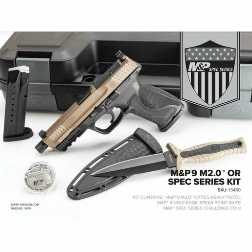 Smith & Wesson M&P 9 M2.0 OR Spec Series Kit 9mm Luger 4.60in BLK/FDE Pistol Kit - 17+1 Round - Tan Fullsize image