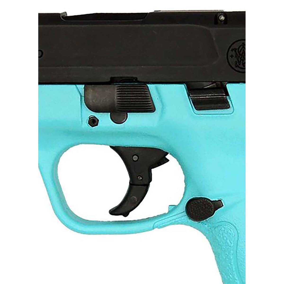 Smith & Wesson M&P 9 Shield 9mm Luger 3.1in Black/Robin's Egg Blue Pistol - 8+1 Rounds - Blue Smith & Wesson M&P 9 Shield 9mm Luger 3.1in Black/Robin's Egg Blue Pistol - 8+1 Rounds - Blue