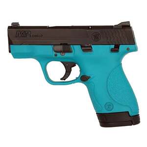 Smith & Wesson M&P 9 Shield 9mm Luger 3.1in Black/Teal Pistol - 8+1 Rounds California Compliant