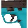 Smith & Wesson M&P 9 Shield 9mm Luger 3.1in Black/Teal Pistol - 8+1 Rounds California Compliant - Blue