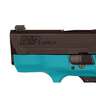 Smith & Wesson M&P 9 Shield 9mm Luger 3.1in Black/Teal Pistol - 8+1 Rounds California Compliant - Blue