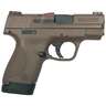 Smith & Wesson M&P 9 Shield Hi Viz 9mm Luger 3.1in FDE Pistol - 8+1 Rounds - California Compliant - Brown