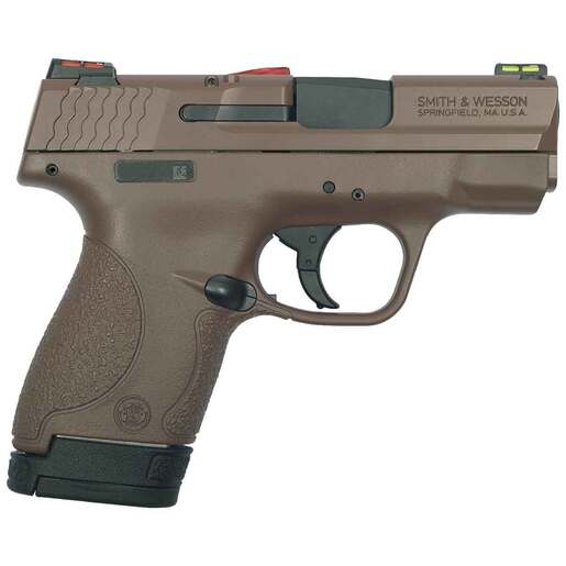 Smith & Wesson M&P 9 Shield Hi Viz 9mm Luger 3.1in FDE Pistol - 8+1 Rounds - California Compliant - Brown Compact image