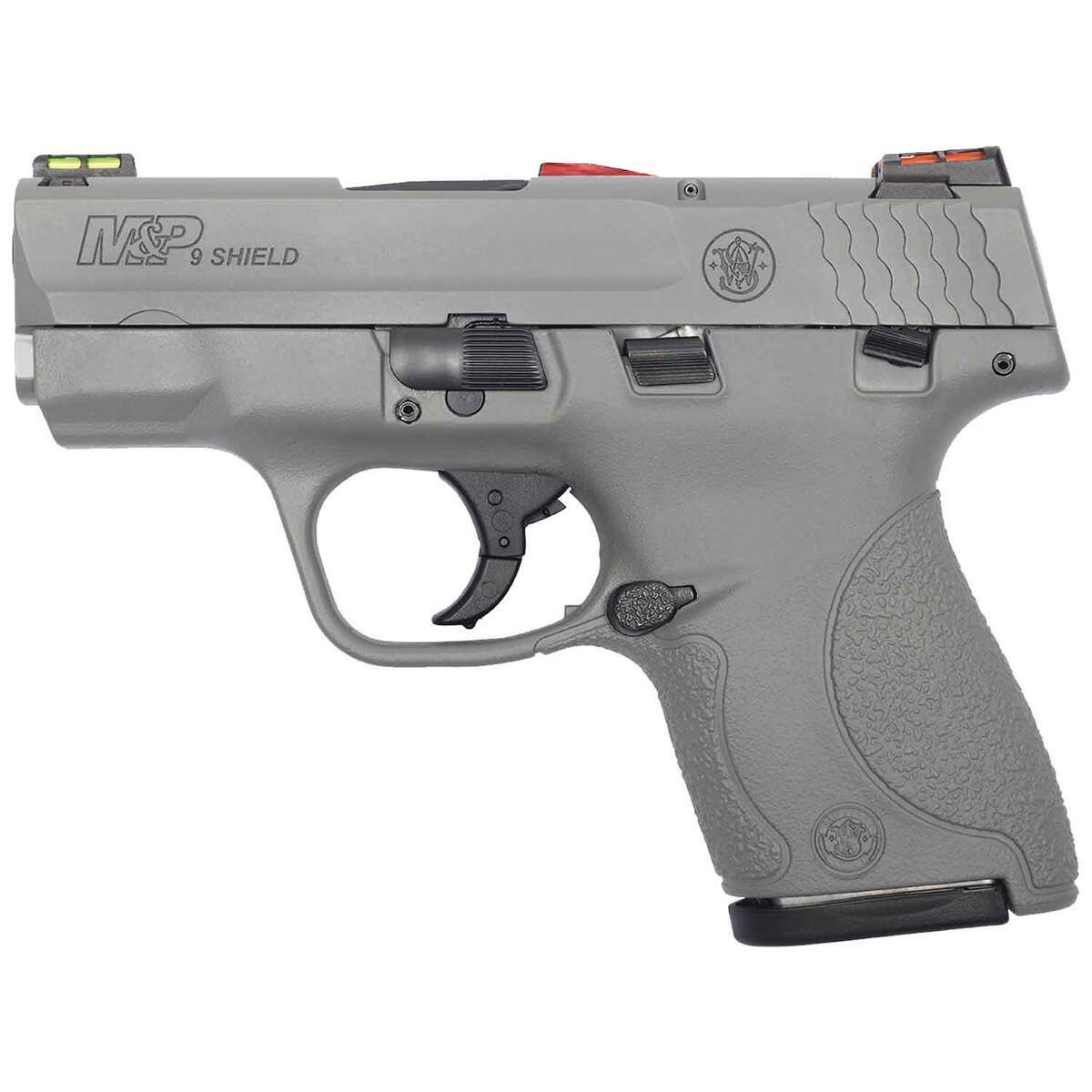 Smith & Wesson M&P 9 Shield Hi Viz 9mm Luger 3.1in Gray Cerakote Pistol - 8+1 Rounds - California Compliant - Gray Smith & Wesson M&P 9 Shield Hi Viz 9mm Luger 3.1in Gray Cerakote Pistol - 8+1 Rounds - California Compliant - Gray
