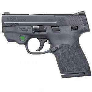 Smith & Wesson M&P 9 Shield M2.0 Integrated Crimson Trace Green Laser 9mm Luger 3.1in Stainless Pistol - 8+1 Rounds