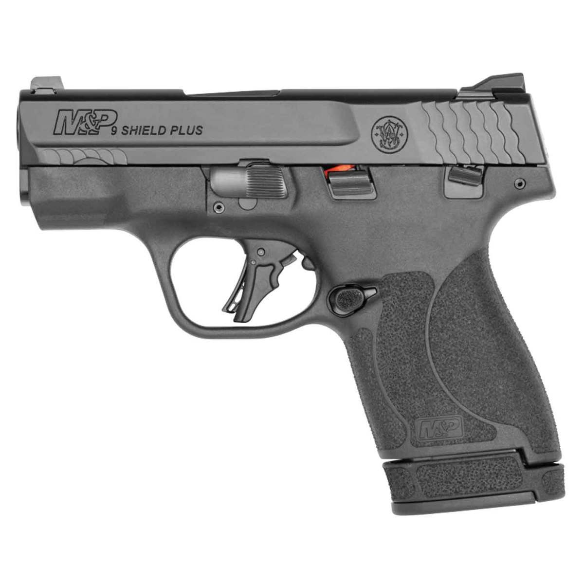 Smith & Wesson M&P 9 Shield Plus 9mm Luger 3.1in Thumb Safety Black Armornite Pistol - 13+1 Rounds - Black Smith & Wesson M&P 9 Shield Plus 9mm Luger 3.1in Thumb Safety Black Armornite Pistol - 13+1 Rounds - Black
