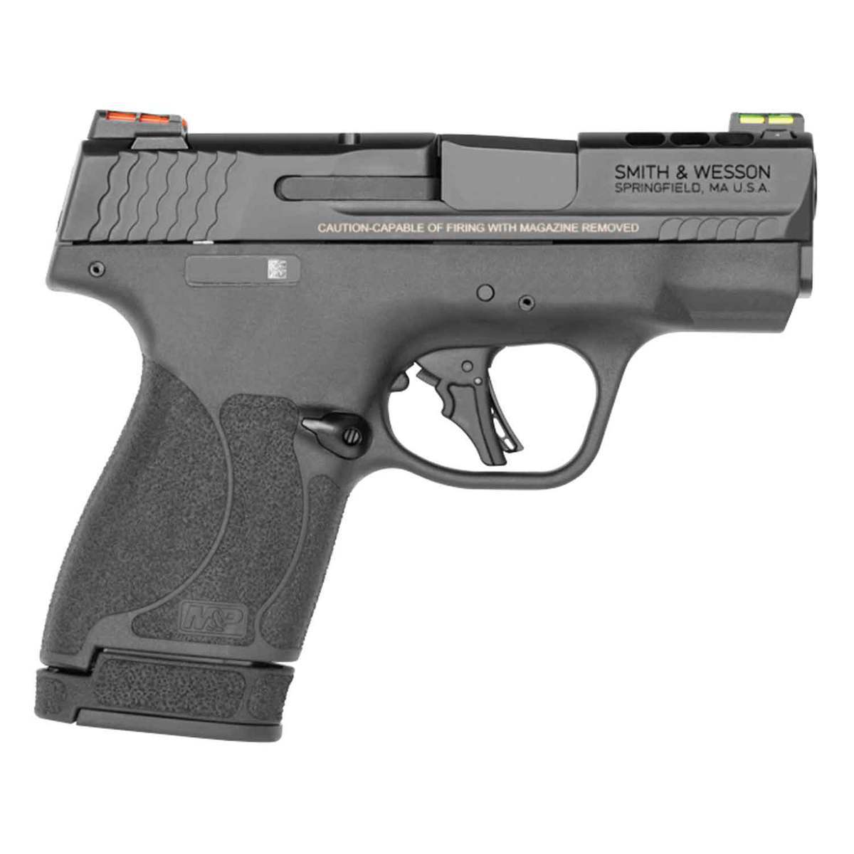 Smith & Wesson M&P 9 Shield Plus 9mm Luger 3.1in Thumb Safety Ported Black Armornite Pistol - 13+1 Rounds - Matte Black Smith & Wesson M&P 9 Shield Plus 9mm Luger 3.1in Thumb Safety Ported Black Armornite Pistol - 13+1 Rounds - Matte Black