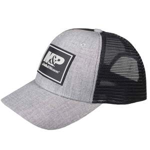 Smith & Wesson M&P Rubber Logo Trucker Hat - Grey/Black - One Size Fits Most