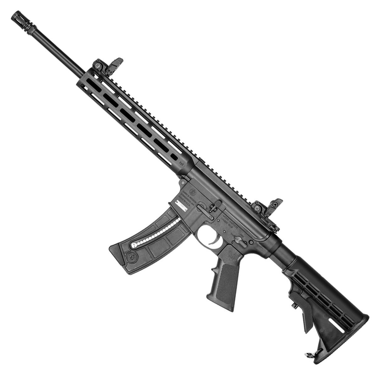 Smith & Wesson M&P15-22 Matte Black Semi Automatic Modern Sporting Rifle - 22 Long Rifle - 25+1 Rounds - Black Smith & Wesson M&P15-22 Matte Black Semi Automatic Modern Sporting Rifle - 22 Long Rifle - 25+1 Rounds - Black