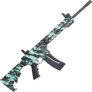 Smith & Wesson M&P15-22 Sport 22 Long Rifle 16.5in Robin Egg Blue Platinum Semi Automatic Rifle - 25+1 Rounds