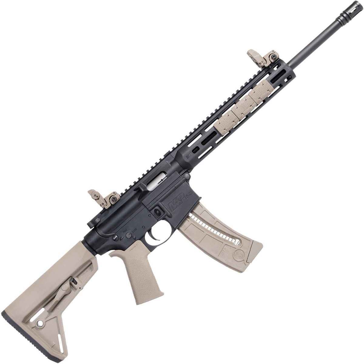 Smith & Wesson M&P 15-22 Sport 22 Long Rifle 16.5in Matte FDE/Black Semi Automatic Modern Sporting Rifle - 25+1 Rounds - Tan Smith & Wesson M&P 15-22 Sport 22 Long Rifle 16.5in Matte FDE/Black Semi Automatic Modern Sporting Rifle - 25+1 Rounds - Tan