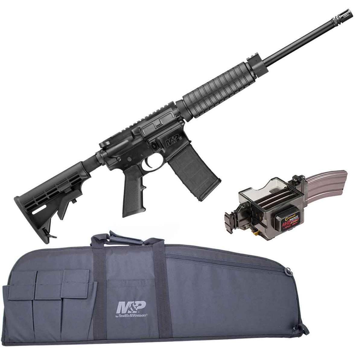 Smith & Wesson M&P15 Sport II Kit 5.56mm NATO 16in Black Semi Automatic Modern Sporting Rifle - 30+1 Rounds - Black Smith & Wesson M&P15 Sport II Kit 5.56mm NATO 16in Black Semi Automatic Modern Sporting Rifle - 30+1 Rounds - Black