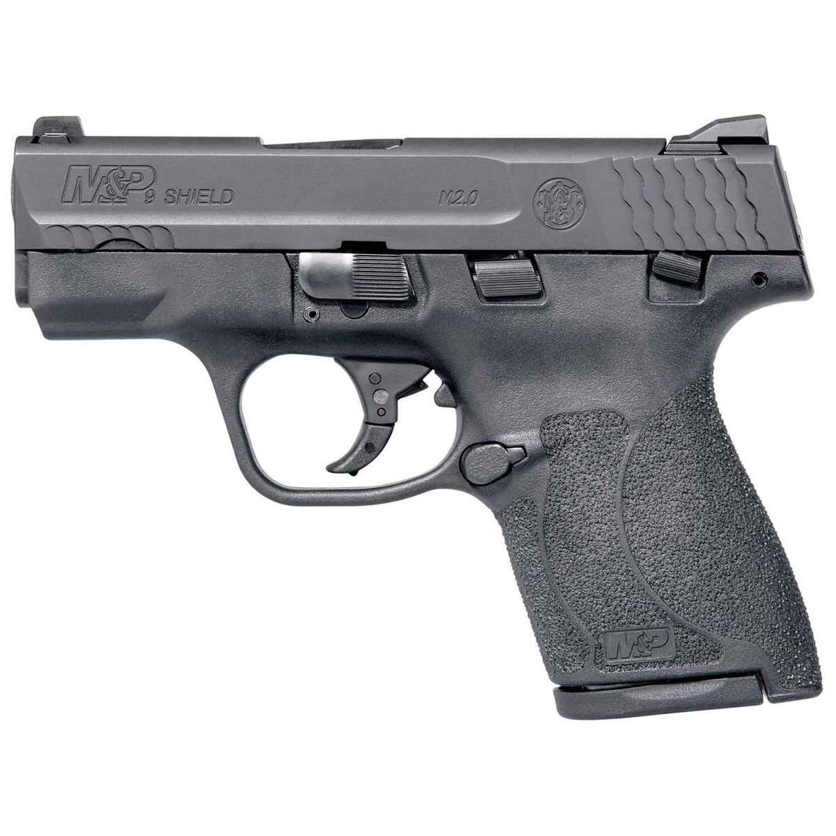 Smith & Wesson M&P9 Shield M2.0 w/Manual Thumb Safety 9mm Luger 3.1in Black Pistol - 8+1 Rounds - Black Smith & Wesson M&P9 Shield M2.0 w/Manual Thumb Safety 9mm Luger 3.1in Black Pistol - 8+1 Rounds - Black