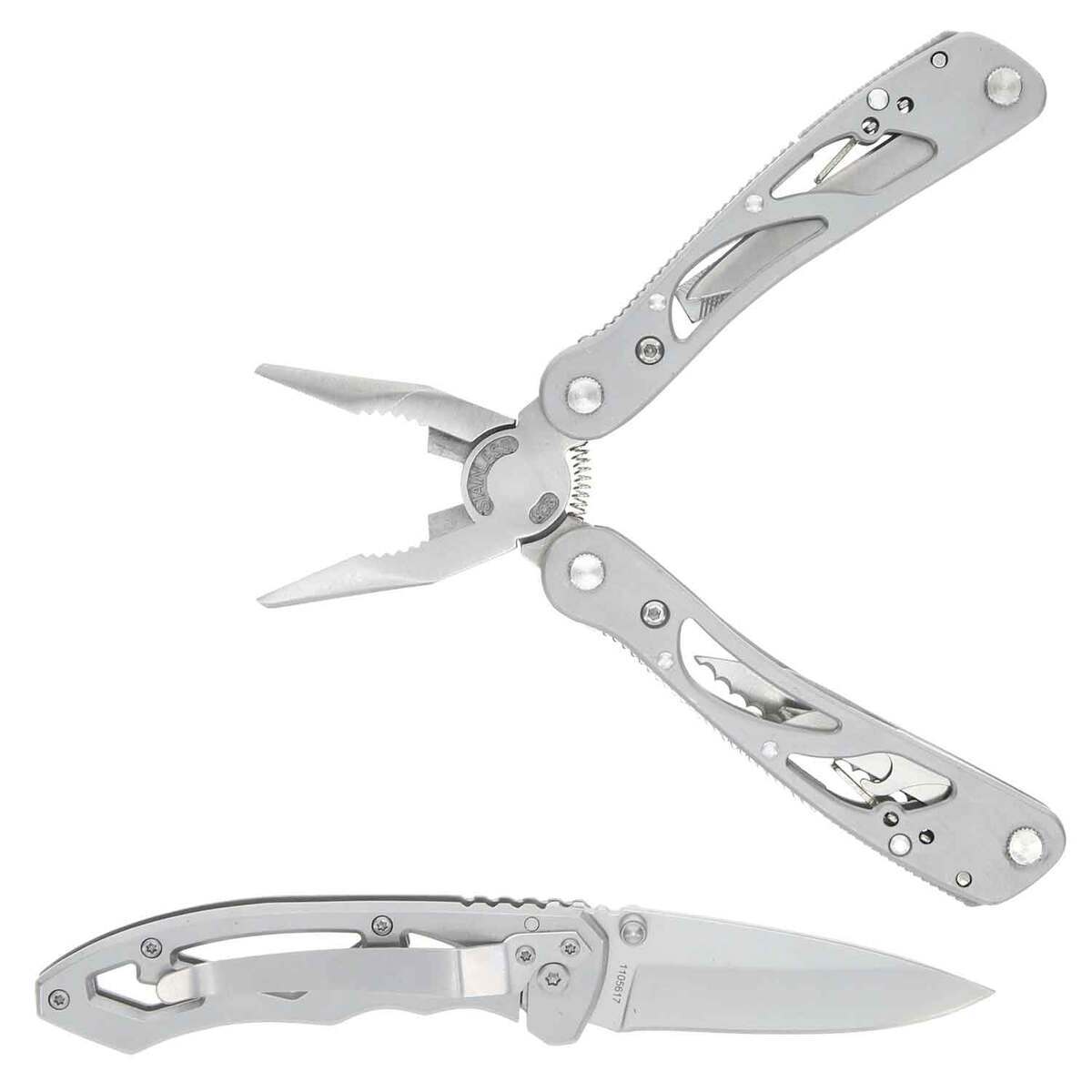 Smith & Wesson Multi-Tool and Folding Knife Combo - Silver Smith & Wesson Multi-Tool and Folding Knife Combo - Silver