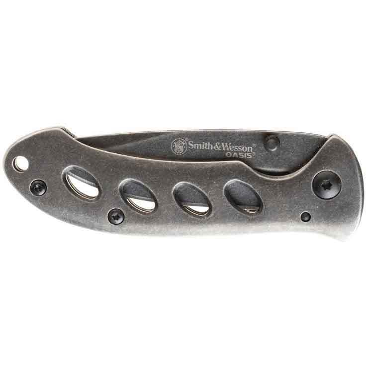 Smith & Wesson Oasis 3.2 inch Folding Knife - Gray Smith & Wesson Oasis 3.2 inch Folding Knife - Gray