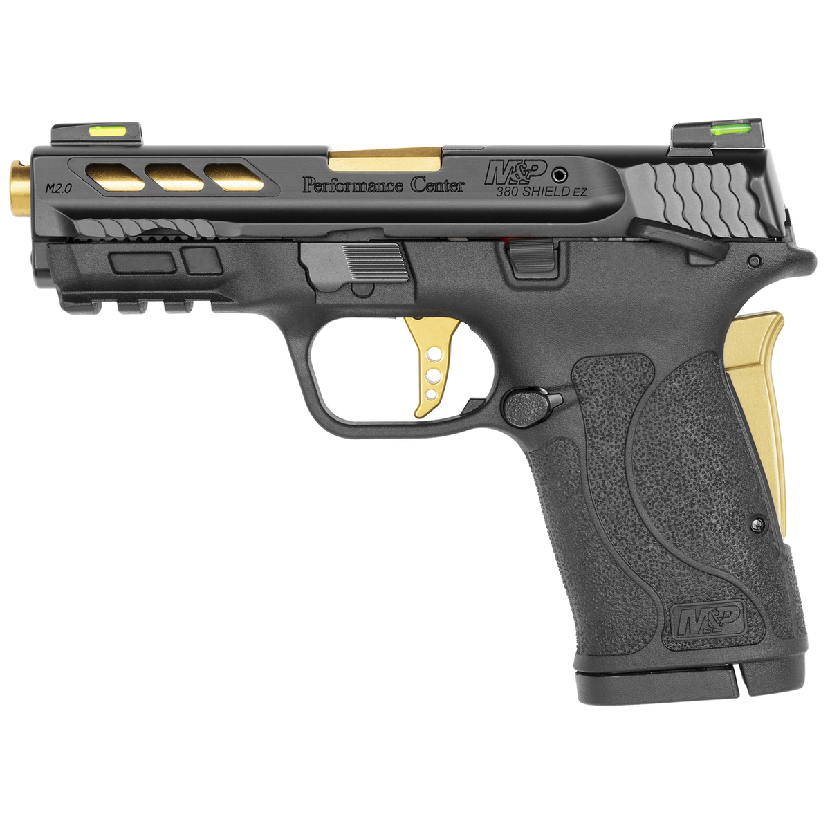 Smith & Wesson Performance Center M&P 380 Shield EZ 380 Auto (ACP) 3.8in Black/Gold Pistol - 8+1 Rounds - Black Smith & Wesson Performance Center M&P 380 Shield EZ 380 Auto (ACP) 3.8in Black/Gold Pistol - 8+1 Rounds - Black