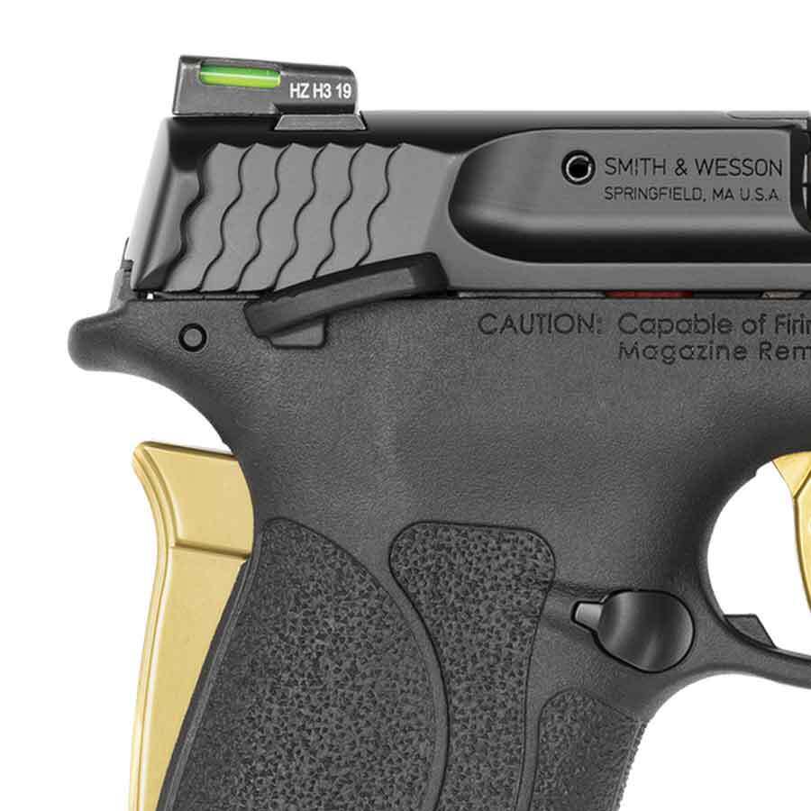 Smith & Wesson Performance Center M&P 380 Shield EZ 380 Auto (ACP) 3.8in Black/Gold Pistol - 8+1 Rounds - Black Smith & Wesson Performance Center M&P 380 Shield EZ 380 Auto (ACP) 3.8in Black/Gold Pistol - 8+1 Rounds - Black