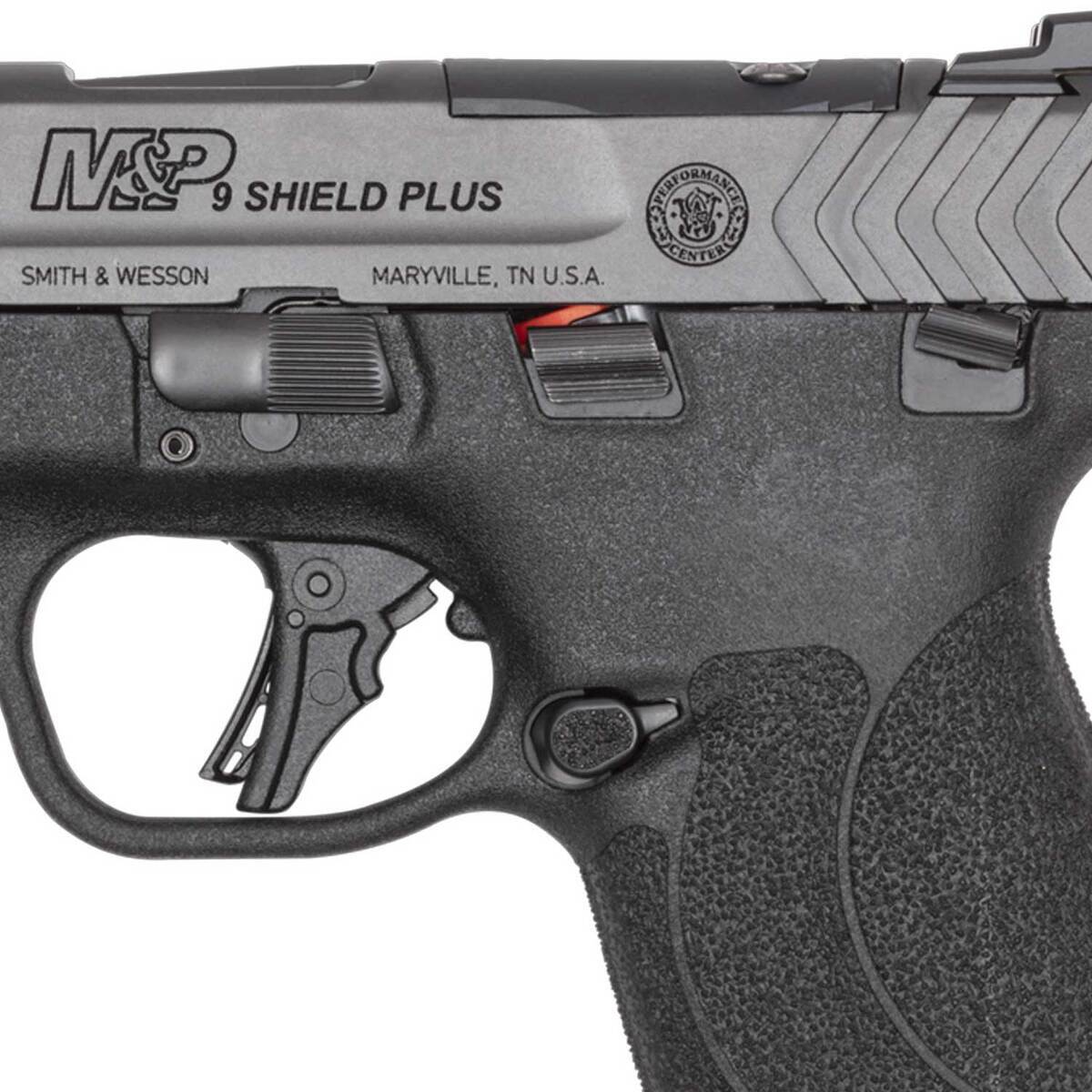 Smith & Wesson Performance Center M&P9 Shield Plus Carry Micro Compact 9mm Luger 4in Gray Armornite Pistol - 10+1 Rounds - Black Smith & Wesson Performance Center M&P9 Shield Plus Carry Micro Compact 9mm Luger 4in Gray Armornite Pistol - 10+1 Rounds - Black