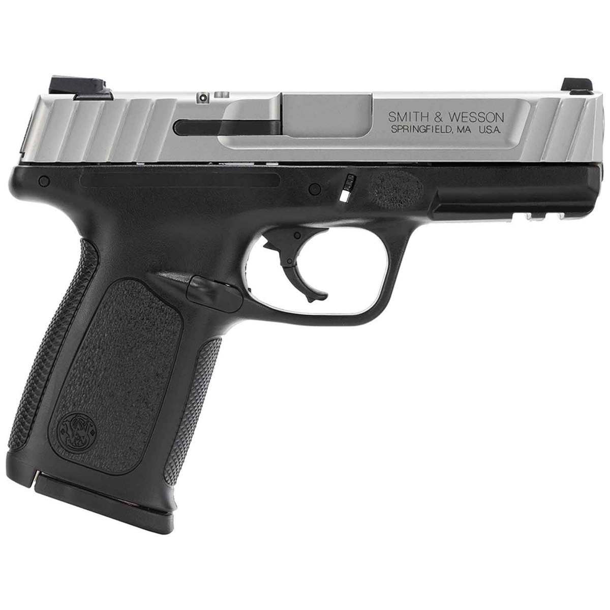 Smith & Wesson SD40 VE 40 S&W 4in Satin Stainless Pistol - 14+1 Rounds - Black Smith & Wesson SD40 VE 40 S&W 4in Satin Stainless Pistol - 14+1 Rounds - Black