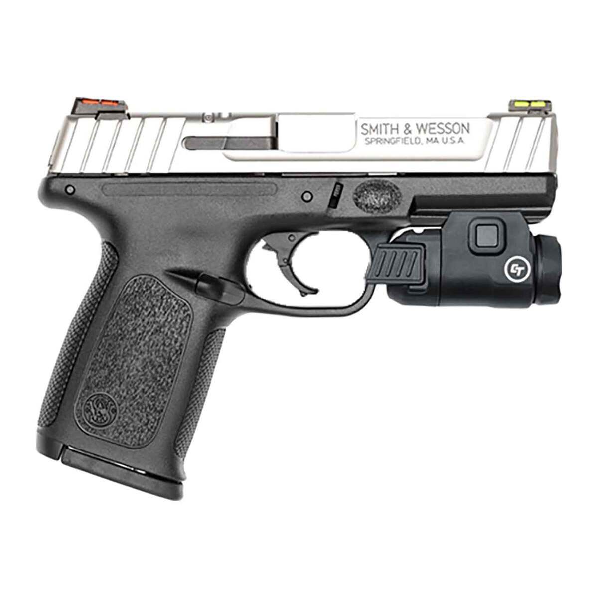 Smith & Wesson SD9 VE Bundle 9mm Luger 4in Matte Silver Pistol - 16+1 Rounds - Black Smith & Wesson SD9 VE Bundle 9mm Luger 4in Matte Silver Pistol - 16+1 Rounds - Black