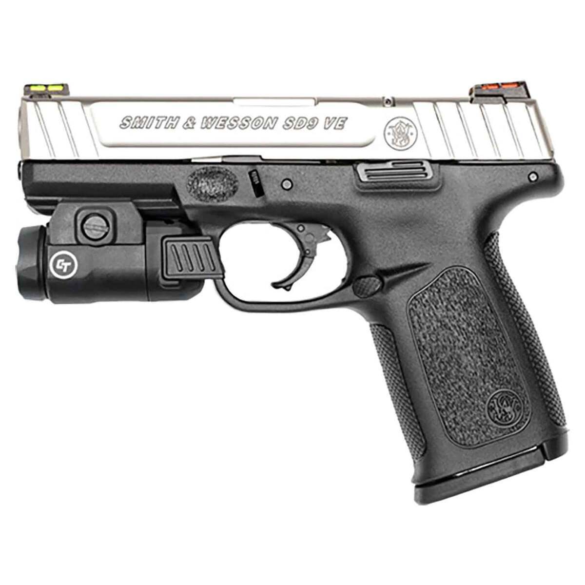 Smith & Wesson SD9 VE Bundle 9mm Luger 4in Matte Silver Pistol - 16+1 Rounds - Black Smith & Wesson SD9 VE Bundle 9mm Luger 4in Matte Silver Pistol - 16+1 Rounds - Black