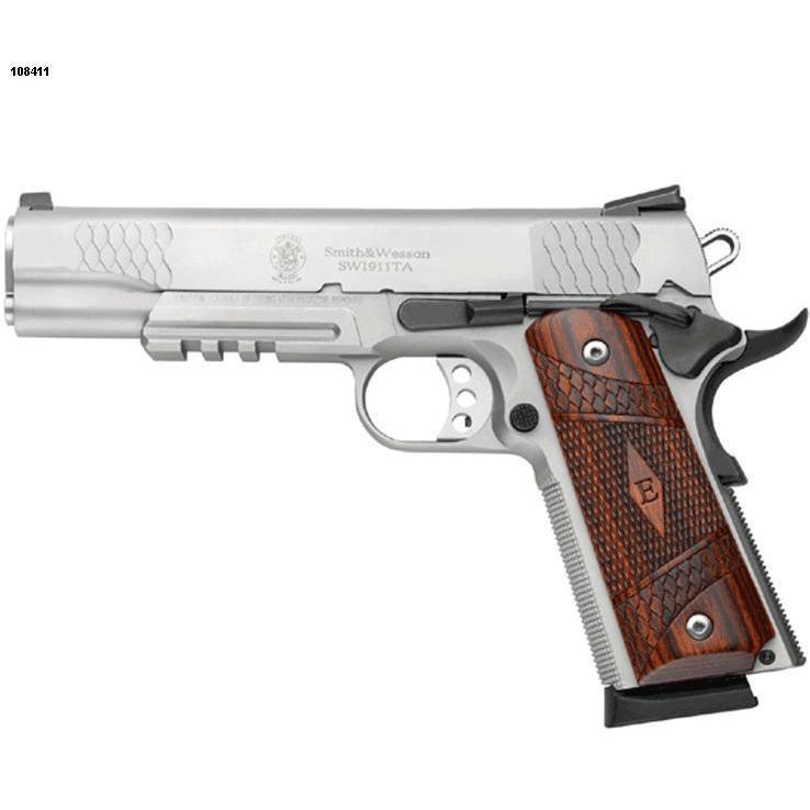 Smith & Wesson 1911 E Series 45 Auto (ACP) 5in Satin Stainless Pistol - 8+1 Rounds - Gray Smith & Wesson 1911 E Series 45 Auto (ACP) 5in Satin Stainless Pistol - 8+1 Rounds - Gray