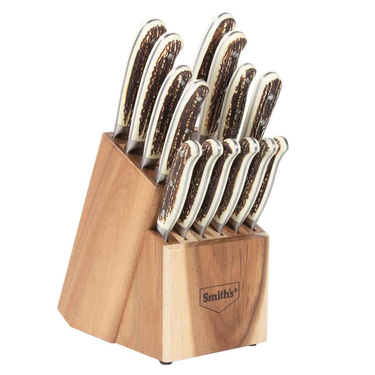 Smith's Cabin & Lodge 14 Piece Kitchen Cutlery Knife Set - Brown Smith's Cabin & Lodge 14 Piece Kitchen Cutlery Knife Set - Brown