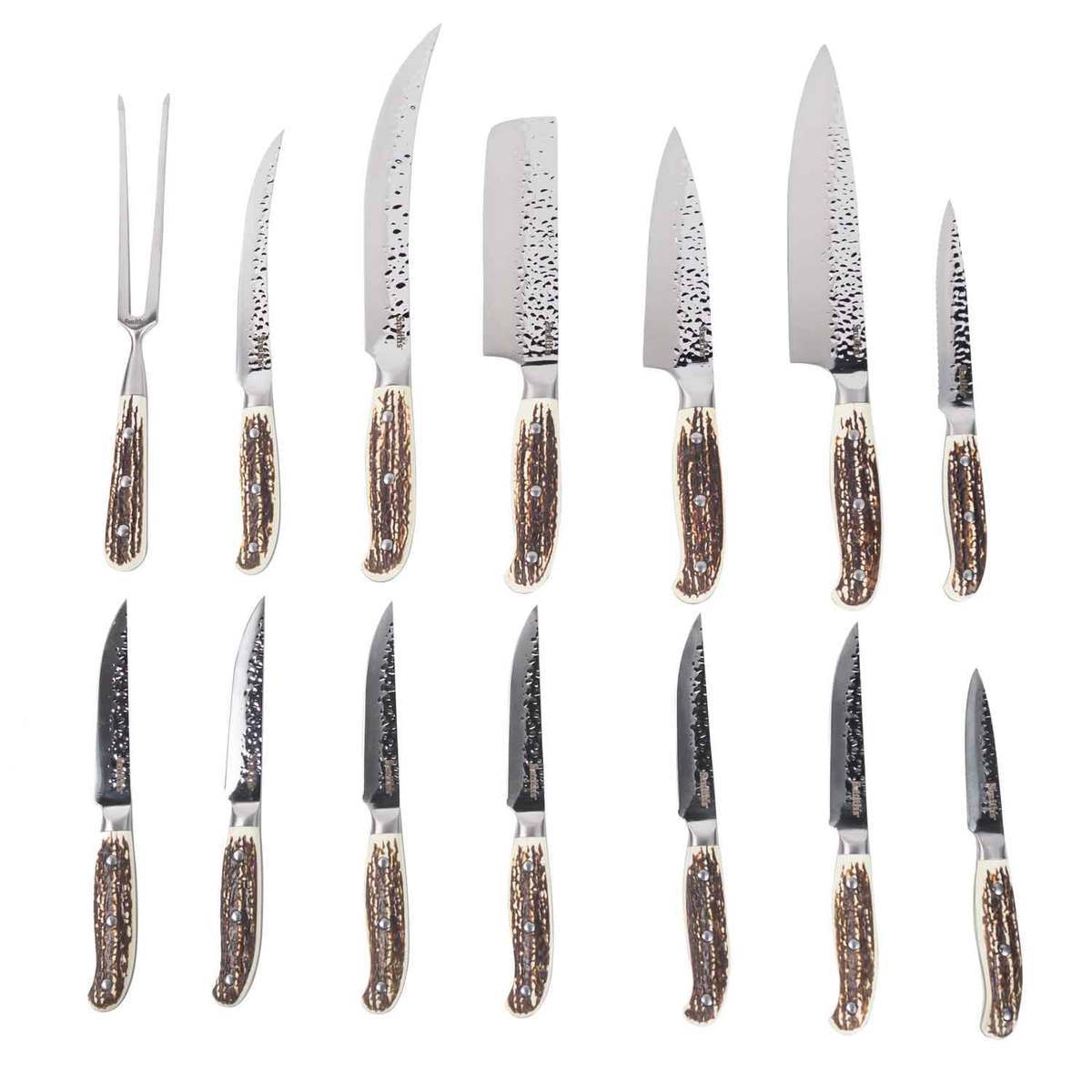 Smith's Cabin & Lodge 14 Piece Kitchen Cutlery Knife Set - Brown Smith's Cabin & Lodge 14 Piece Kitchen Cutlery Knife Set - Brown
