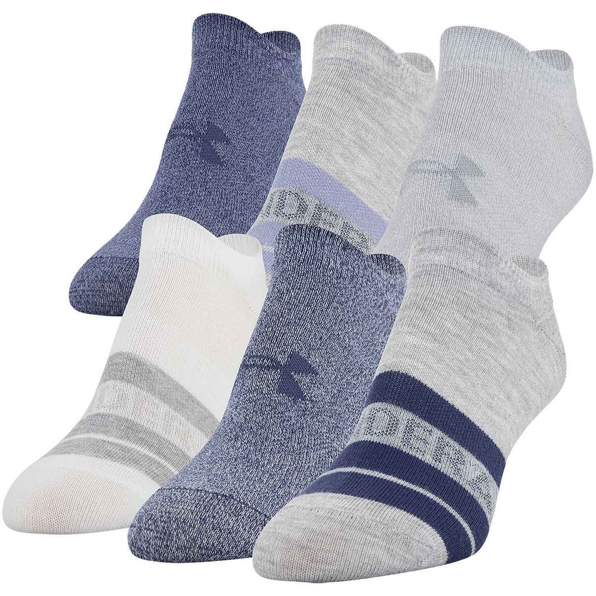 Under Armour Women's Essential No Show 6 Pack Casual Socks - Gray Heather Assorted - M - Gray Heather Assorted M Under Armour Women's Essential No Show 6 Pack Casual Socks - Gray Heather Assorted - M - Gray Heather Assorted M