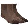 Merrell Men's Cushion Wool Blend Quarter Crew Hiking Socks - Brown - M/L - Brown M/L