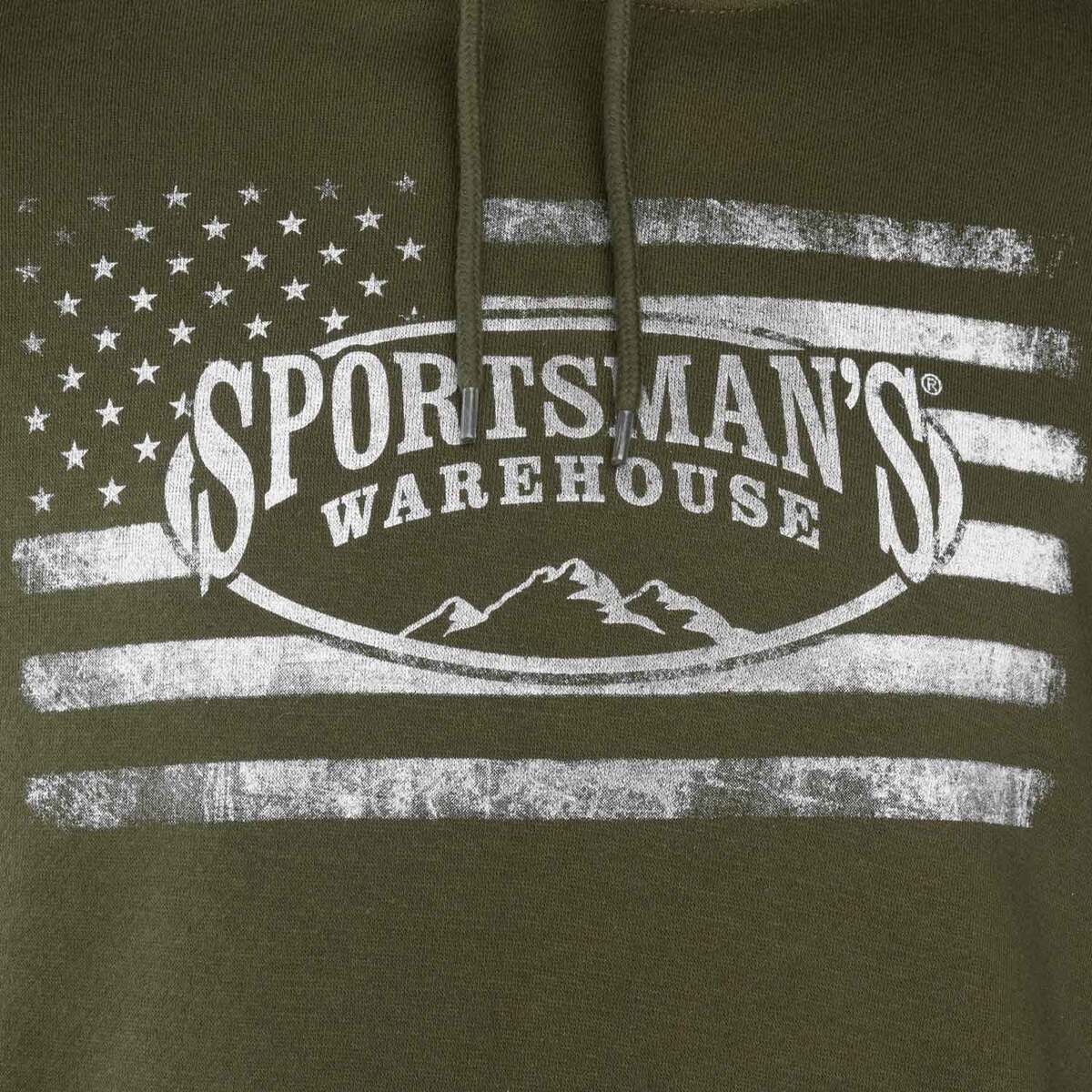 Sportsman's Warehouse Men's Flag Logo Casual Hoodie Sportsman's Warehouse Men's Flag Logo Casual Hoodie